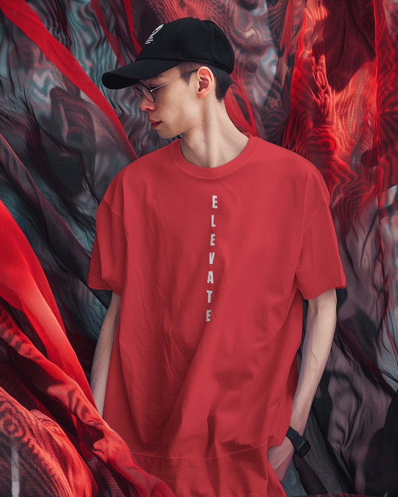 Unisex Oversized Classic T-Shirt Red - Elevate