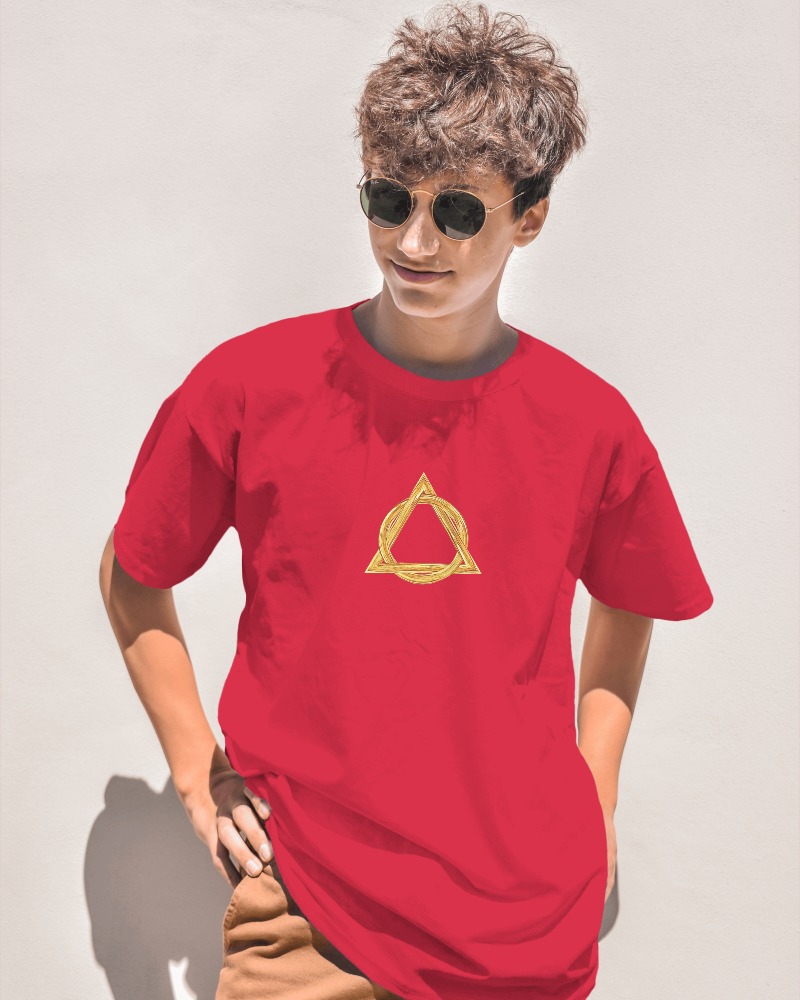 Unisex Oversized Classic T-Shirt Triangle Design