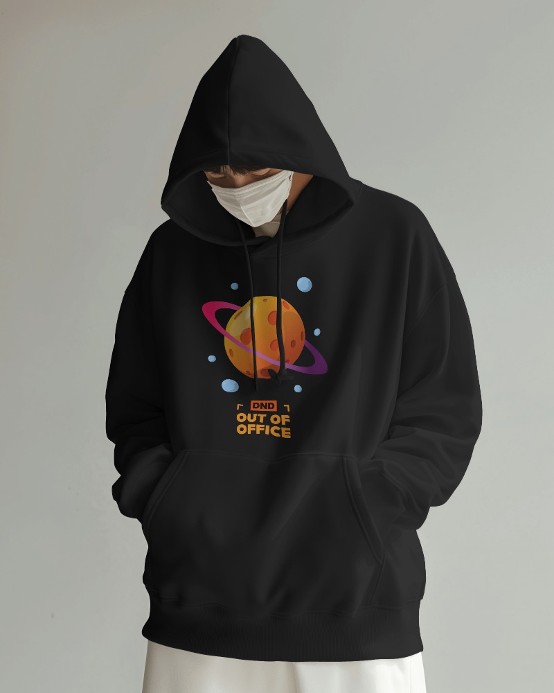 Unisex Oversized Hooded Sweatshirt Black - Out Of Office