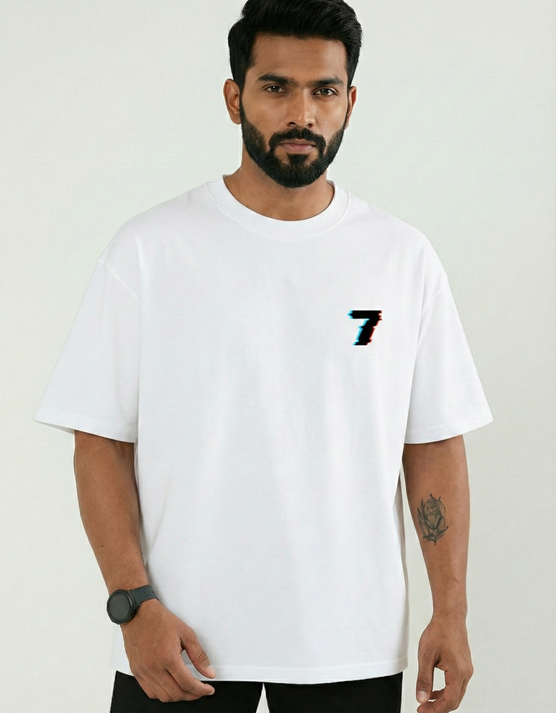 Unisex Terry Oversized Tee - White - 7