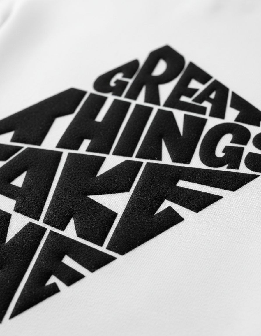 Puff Print Close-up - Back Graphic puffy design